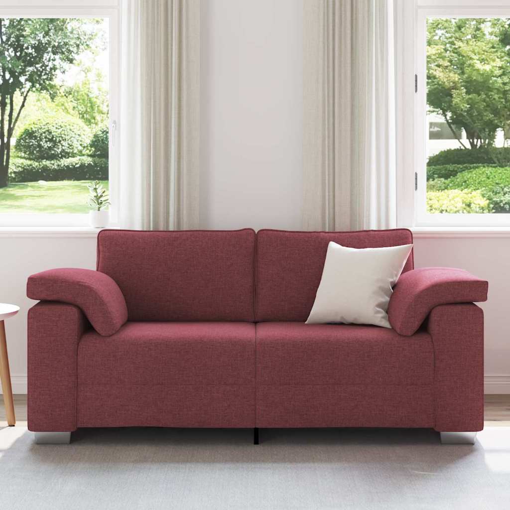 Canapé avec coussin Rouge bordeaux 180 x 77 x 82 cm tissu - XIOS