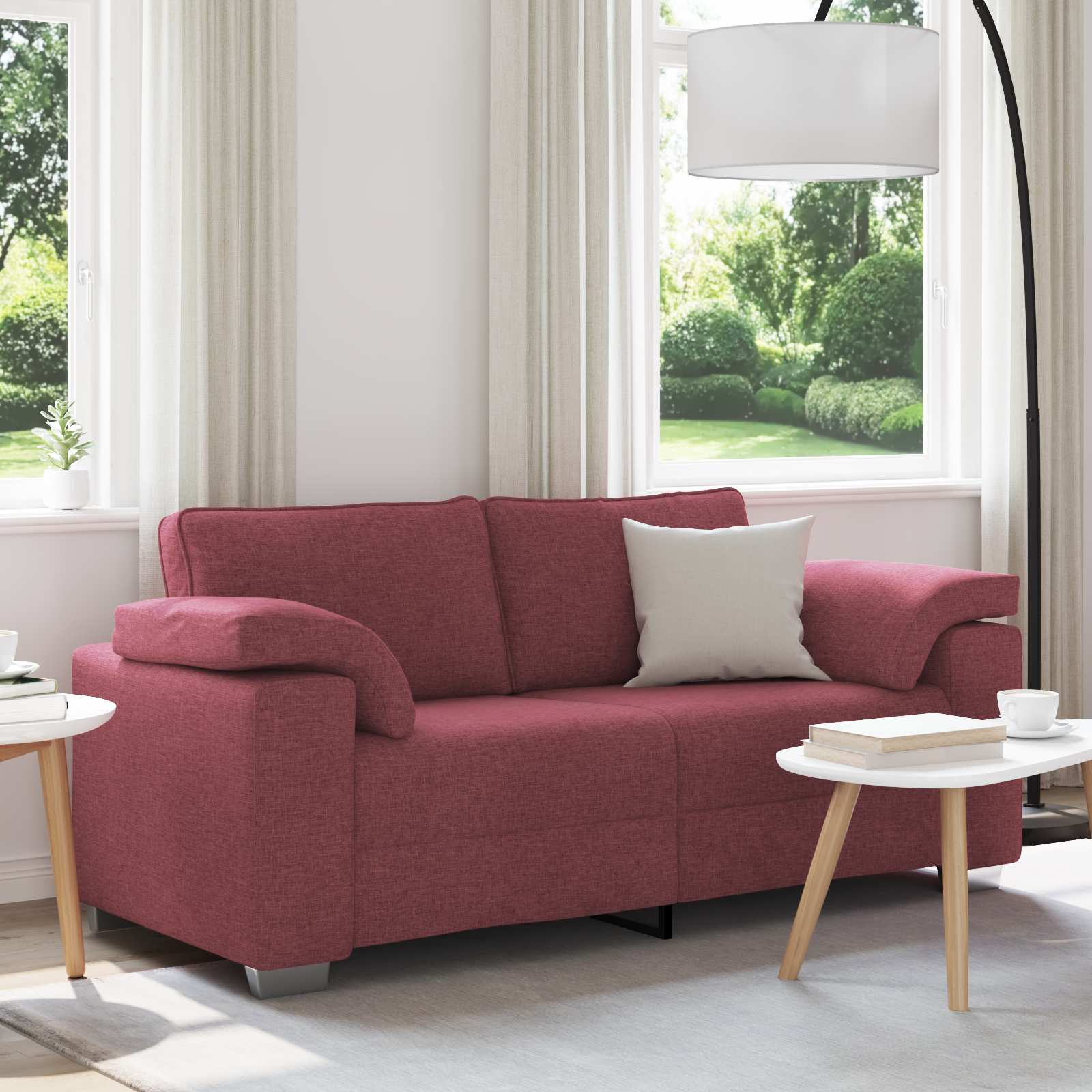 Canapé deux places Bordeaux 180 cm tissu - XIOS
