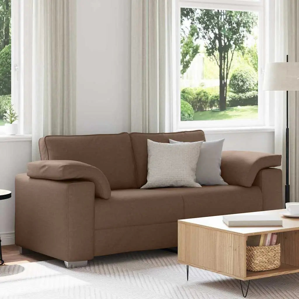 Canapé deux places Marron 180 cm tissu - XIOS