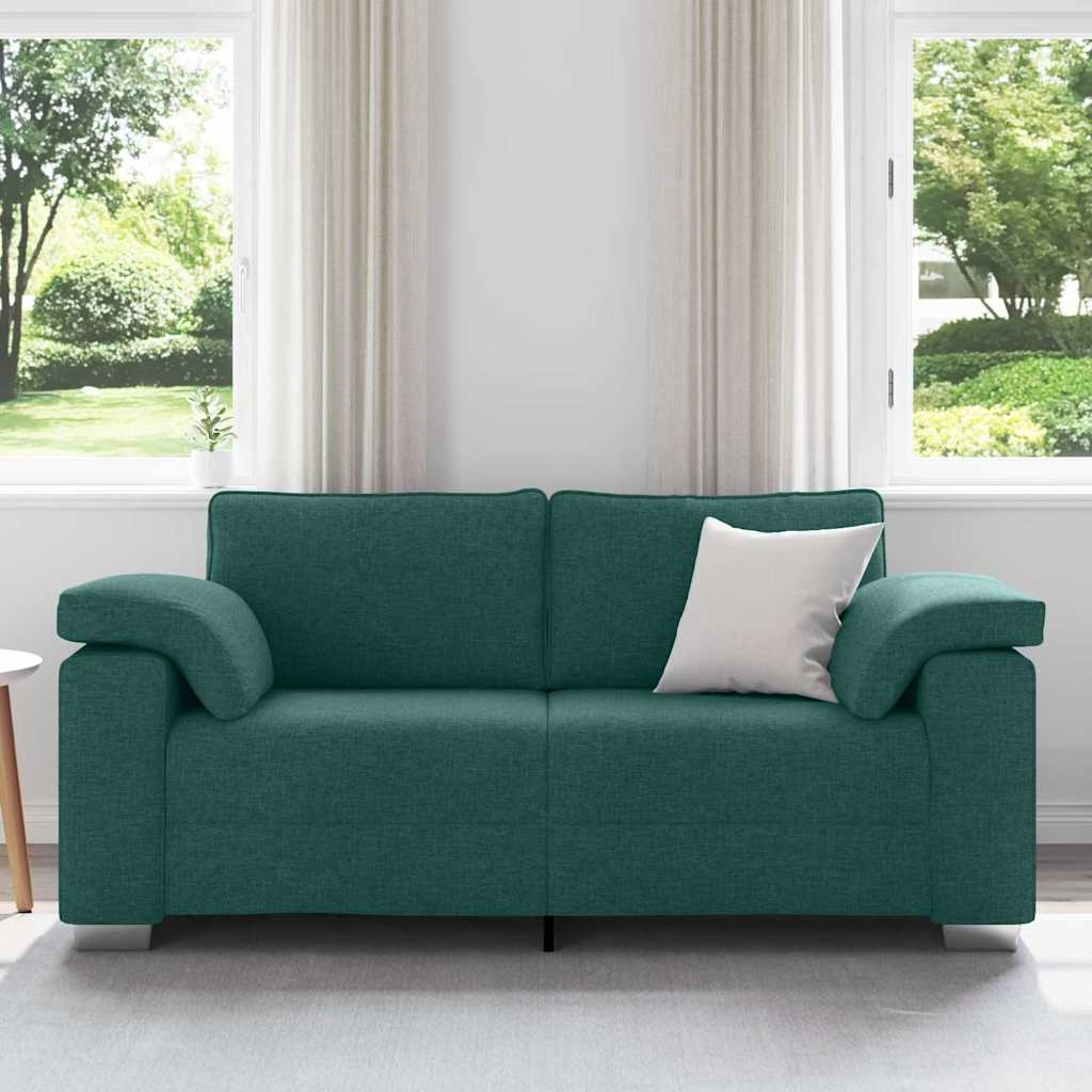 Canapé avec coussin Vert foncé 180 x 77 x 82 cm tissu - XIOS