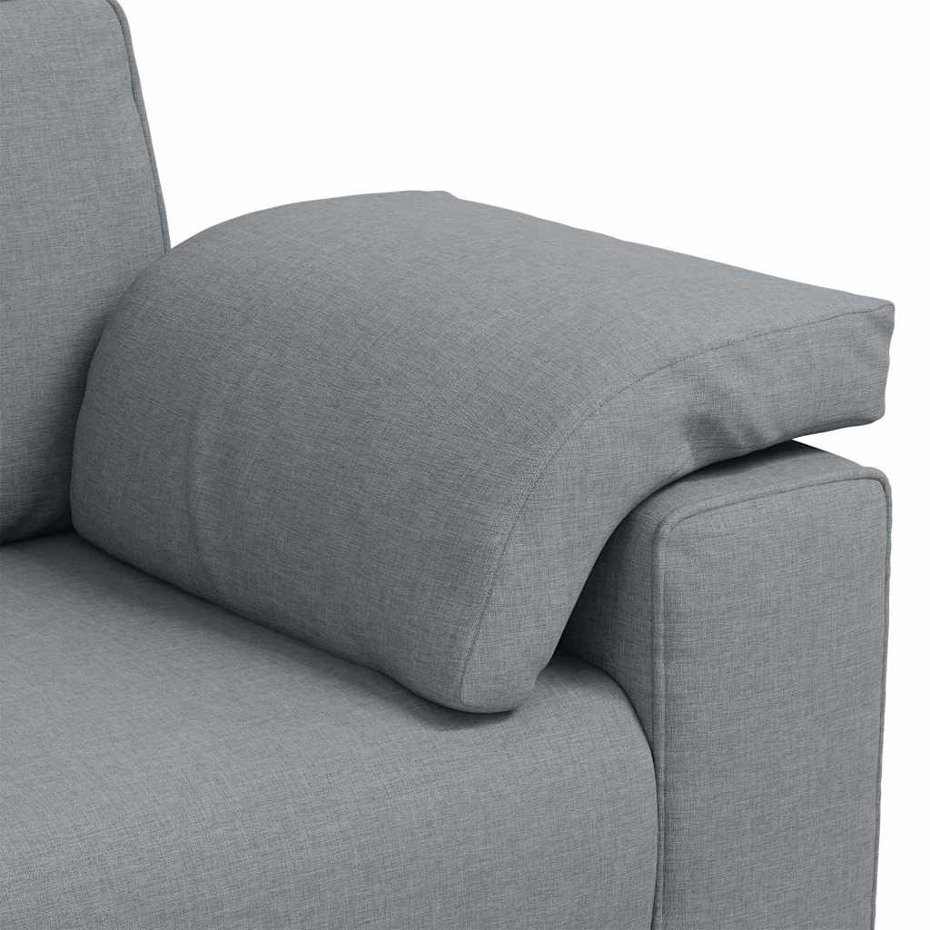 Canapé avec coussin Gris clair 219 x 77 x 82 cm tissu - XIOS