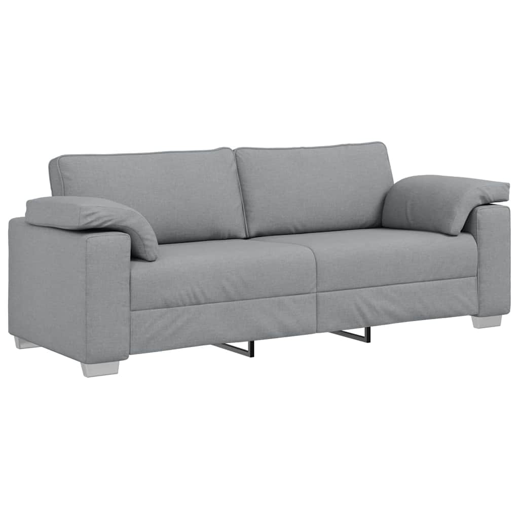 Canapé avec coussin Gris clair 219 x 77 x 82 cm tissu - XIOS