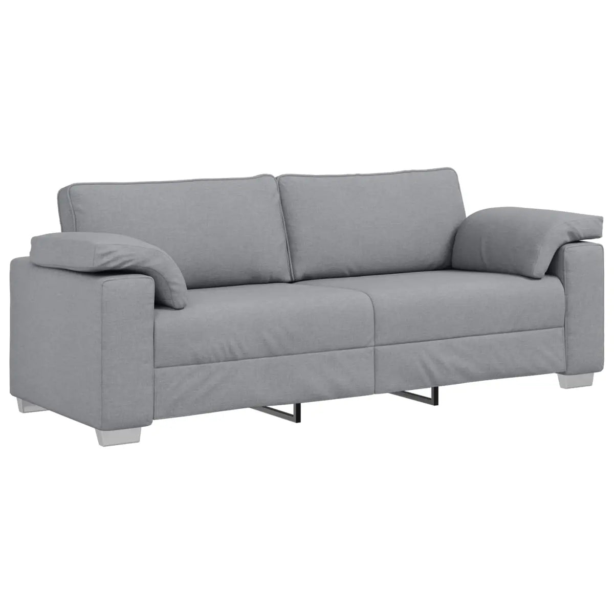 Sofa 3 places Gris clair 220 cm tissu - XIOS