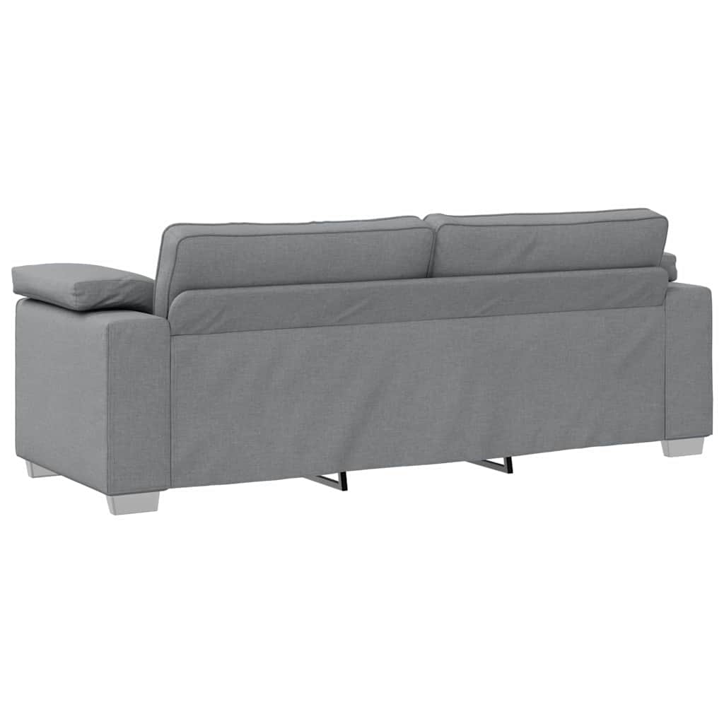 Canapé avec coussin Gris clair 219 x 77 x 82 cm tissu - XIOS