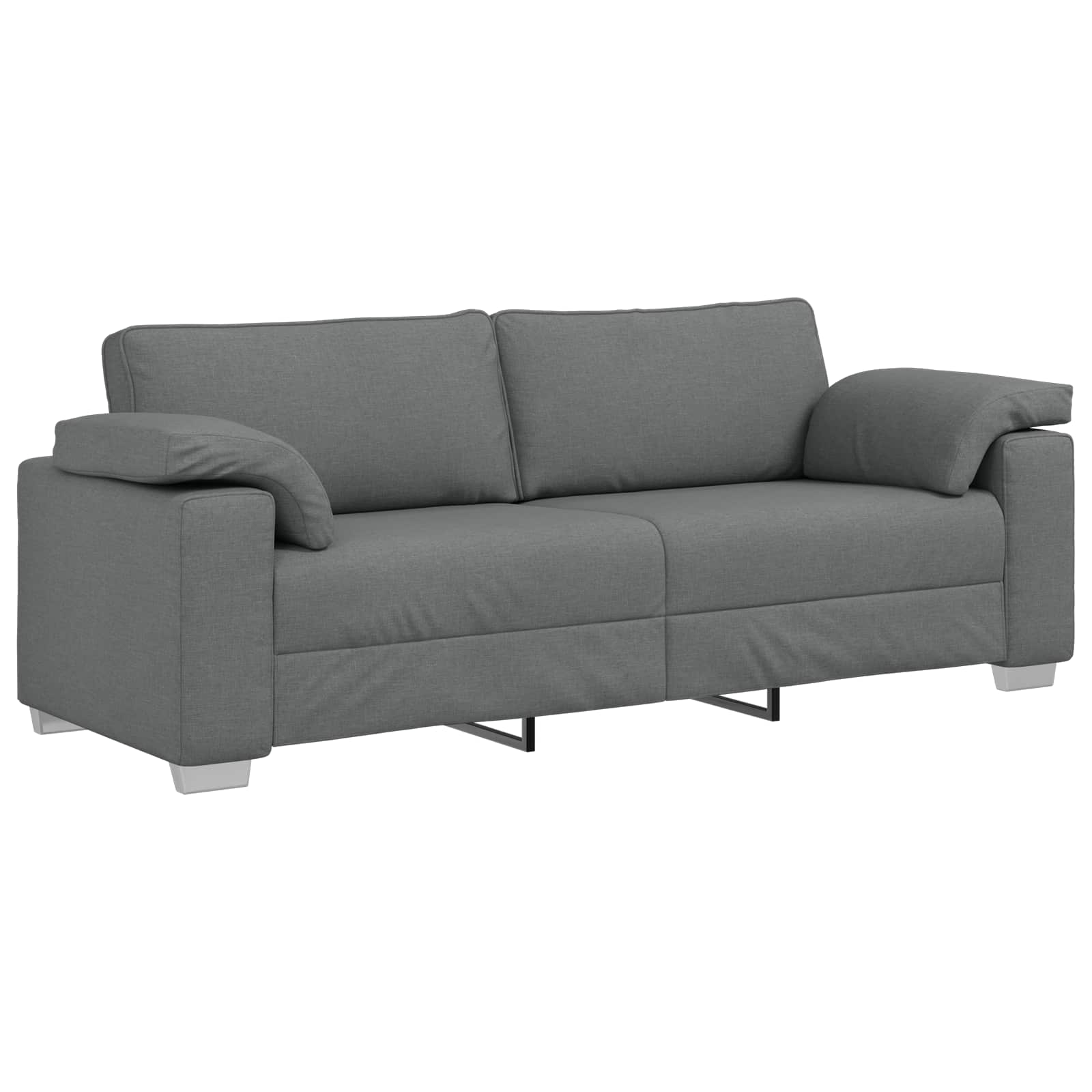 Sofa 3 places Gris foncé 220 cm tissu