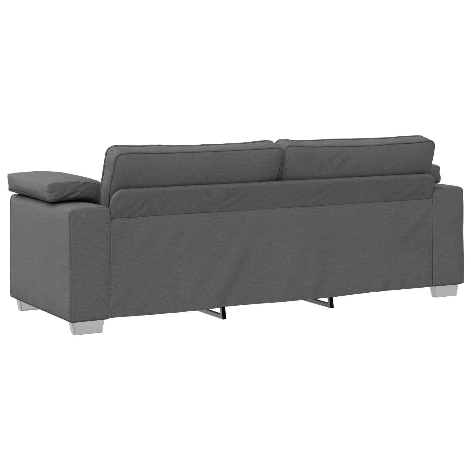 Sofa 3 places Gris foncé 220 cm tissu
