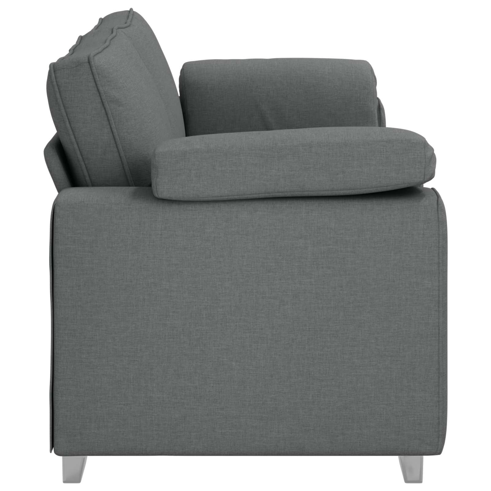 Sofa 3 places Gris foncé 220 cm tissu