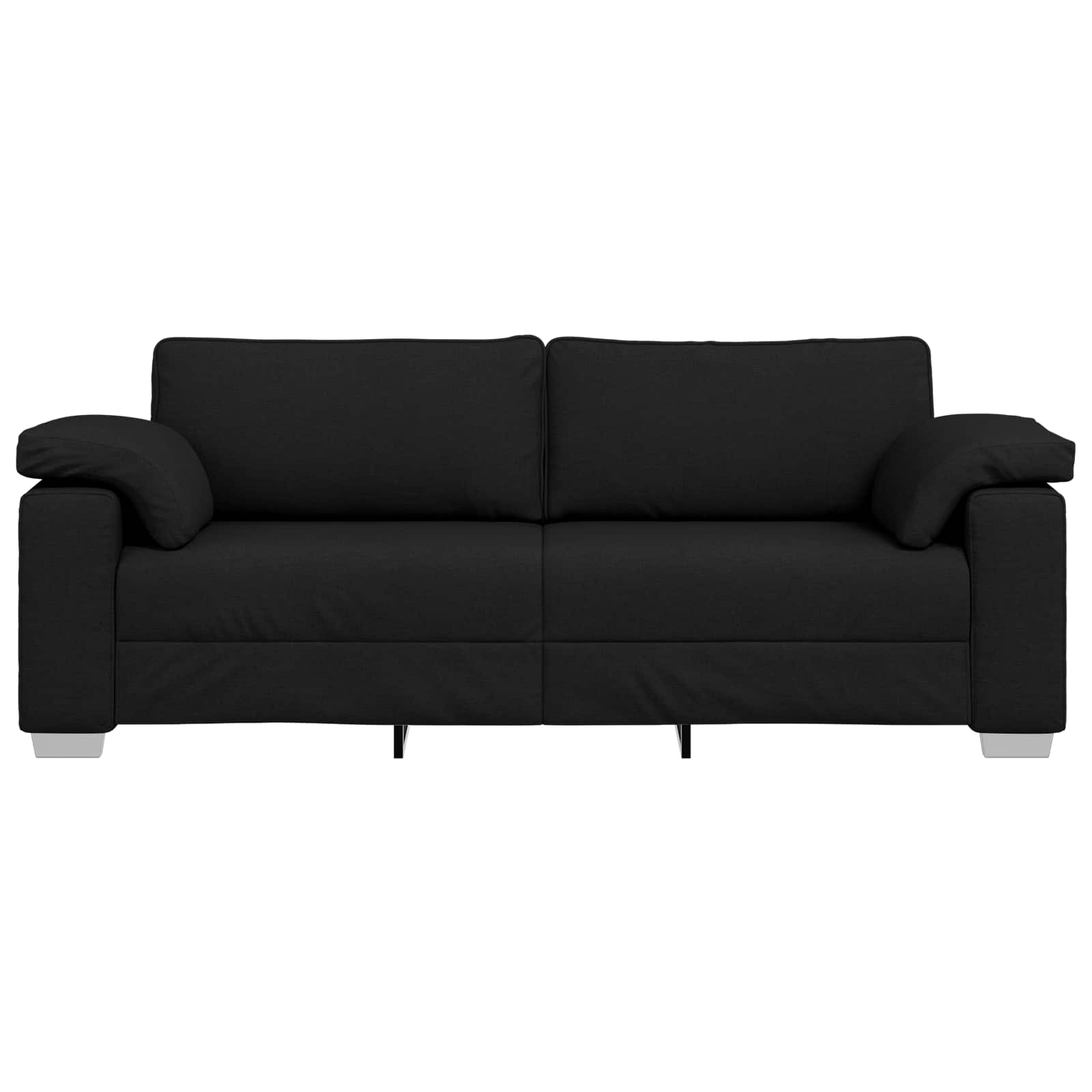 Sofa 3 places Noir 220 cm tissu