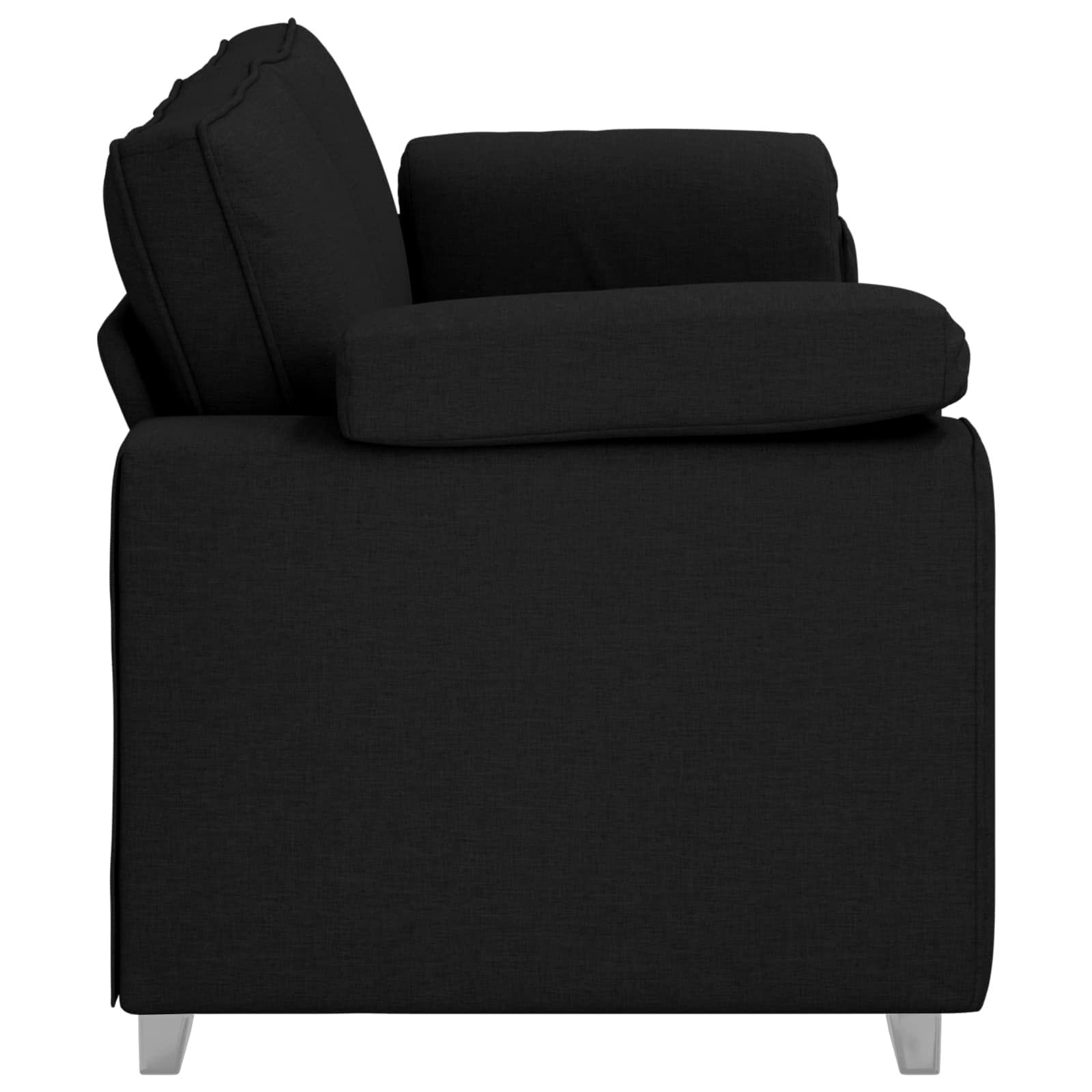 Sofa 3 places Noir 220 cm tissu