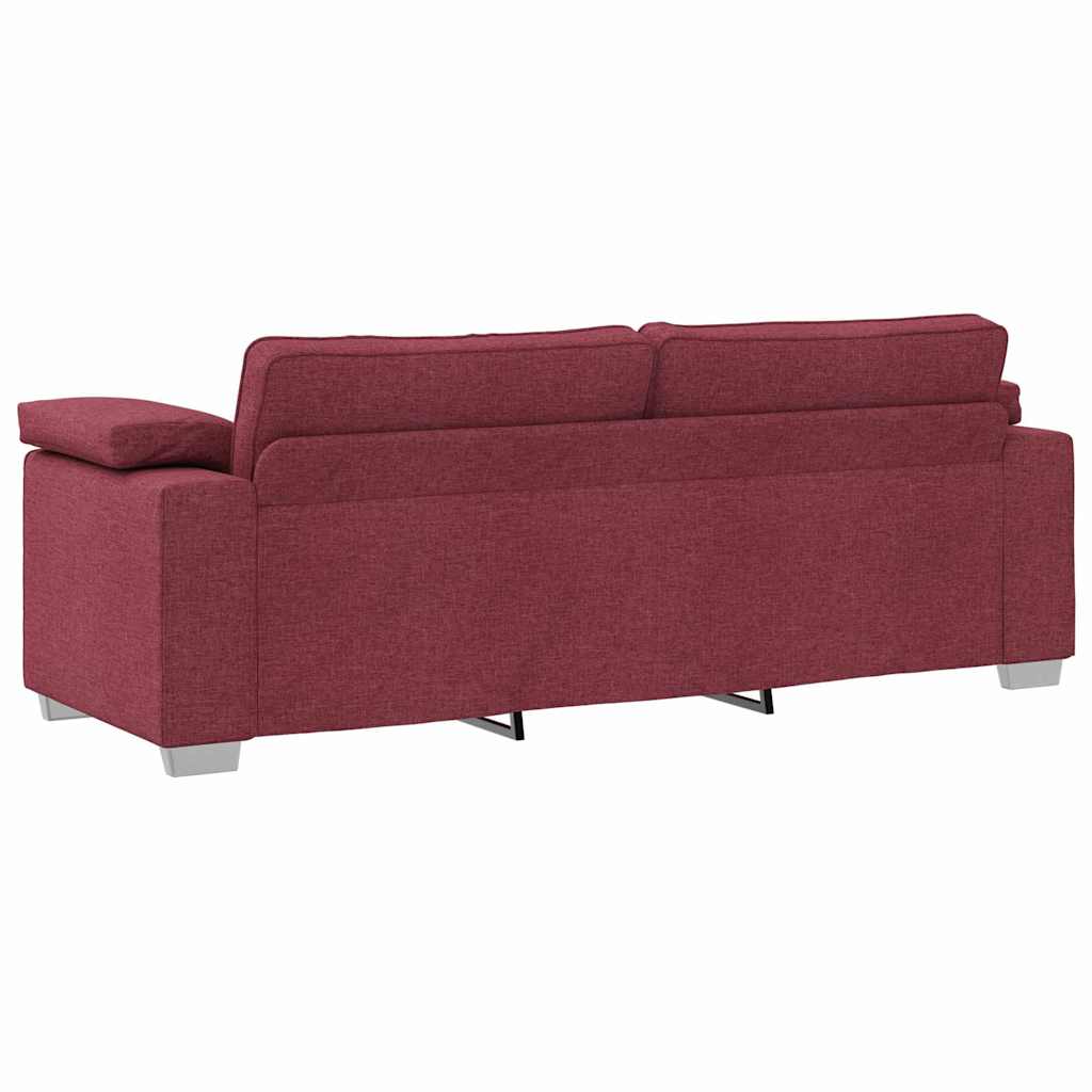 Canapé avec coussin Rouge bordeaux 219 x 77 x 82 cm tissu - XIOS
