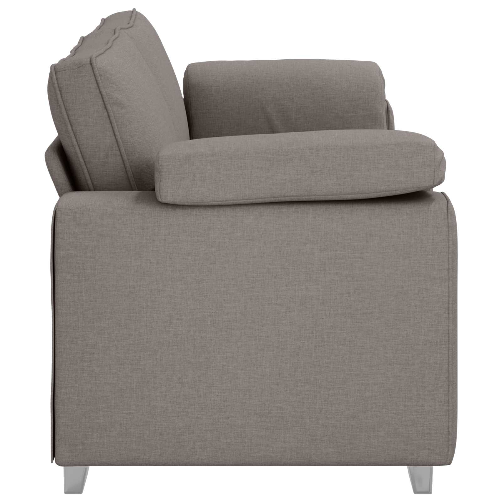 Sofa 3 places Taupe 220 cm tissu