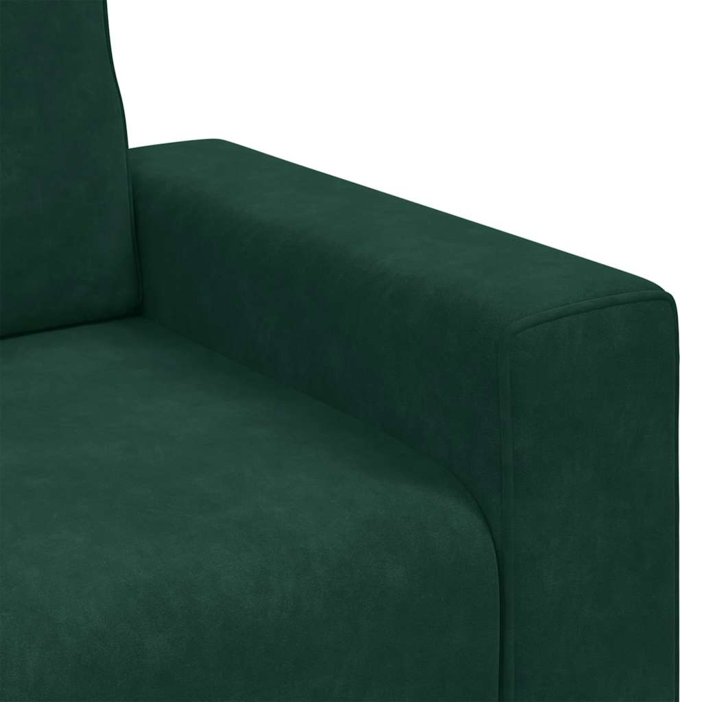 Fauteuil canapé vert foncé 100x77x82 cm velours - XIOS