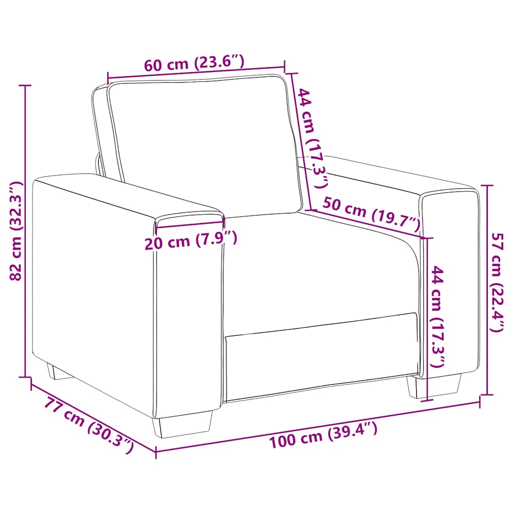 Fauteuil canapé vert foncé 100x77x82 cm velours - XIOS