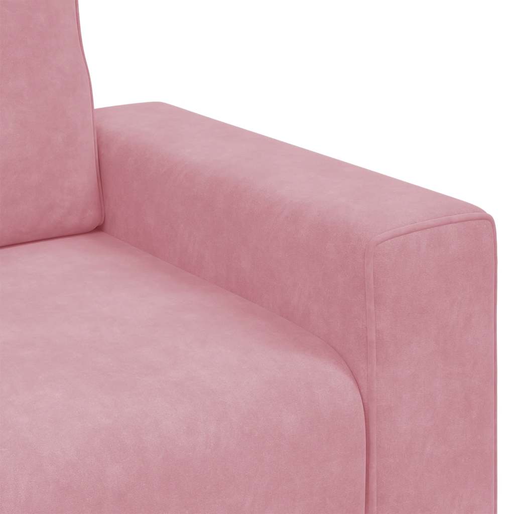 Fauteuil canapé rose 100x77x82 cm velours - XIOS