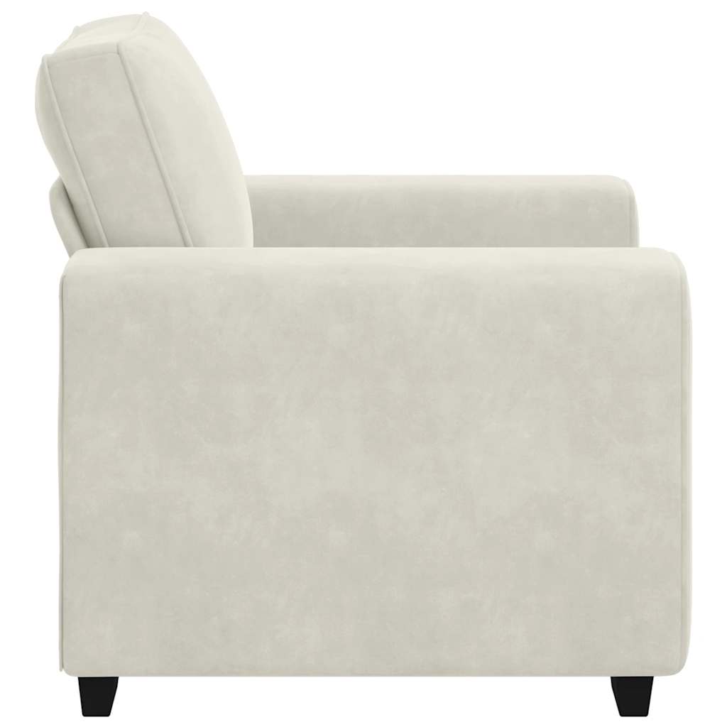 Canapé/Fauteuil crème 100x77x82 cm velours - XIOS