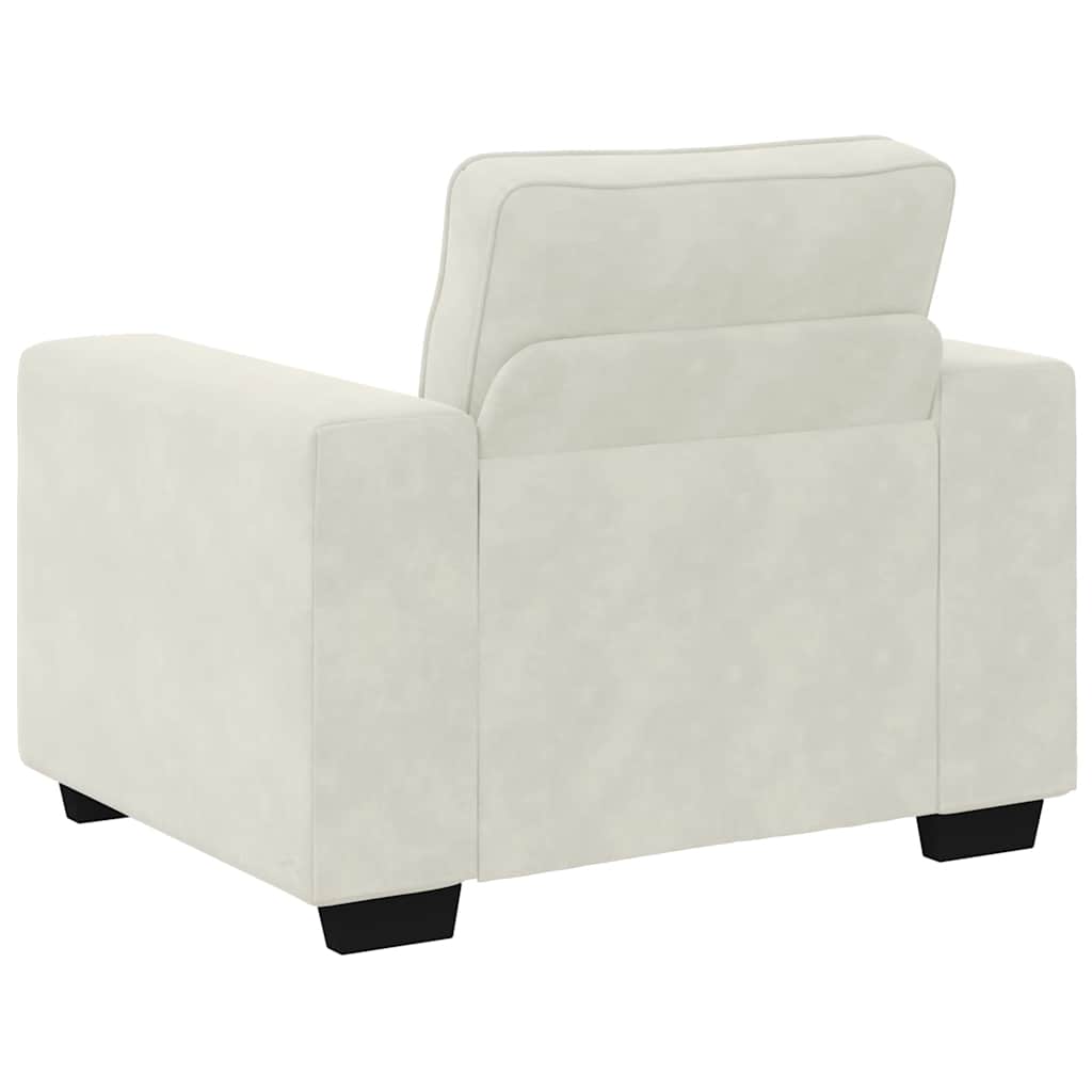 Canapé/Fauteuil crème 100x77x82 cm velours - XIOS