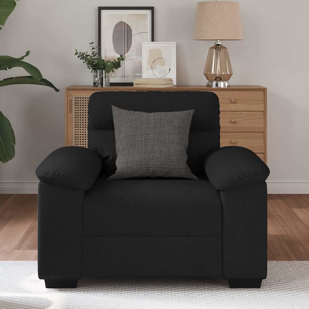Fauteuil noir 60 cm tissu - XIOS