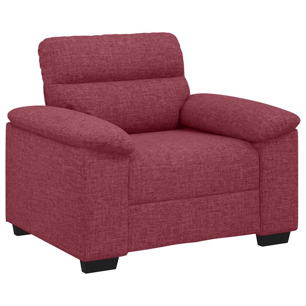 Canapé/Fauteuil rouge vin 100x81x84 cm tissu - XIOS