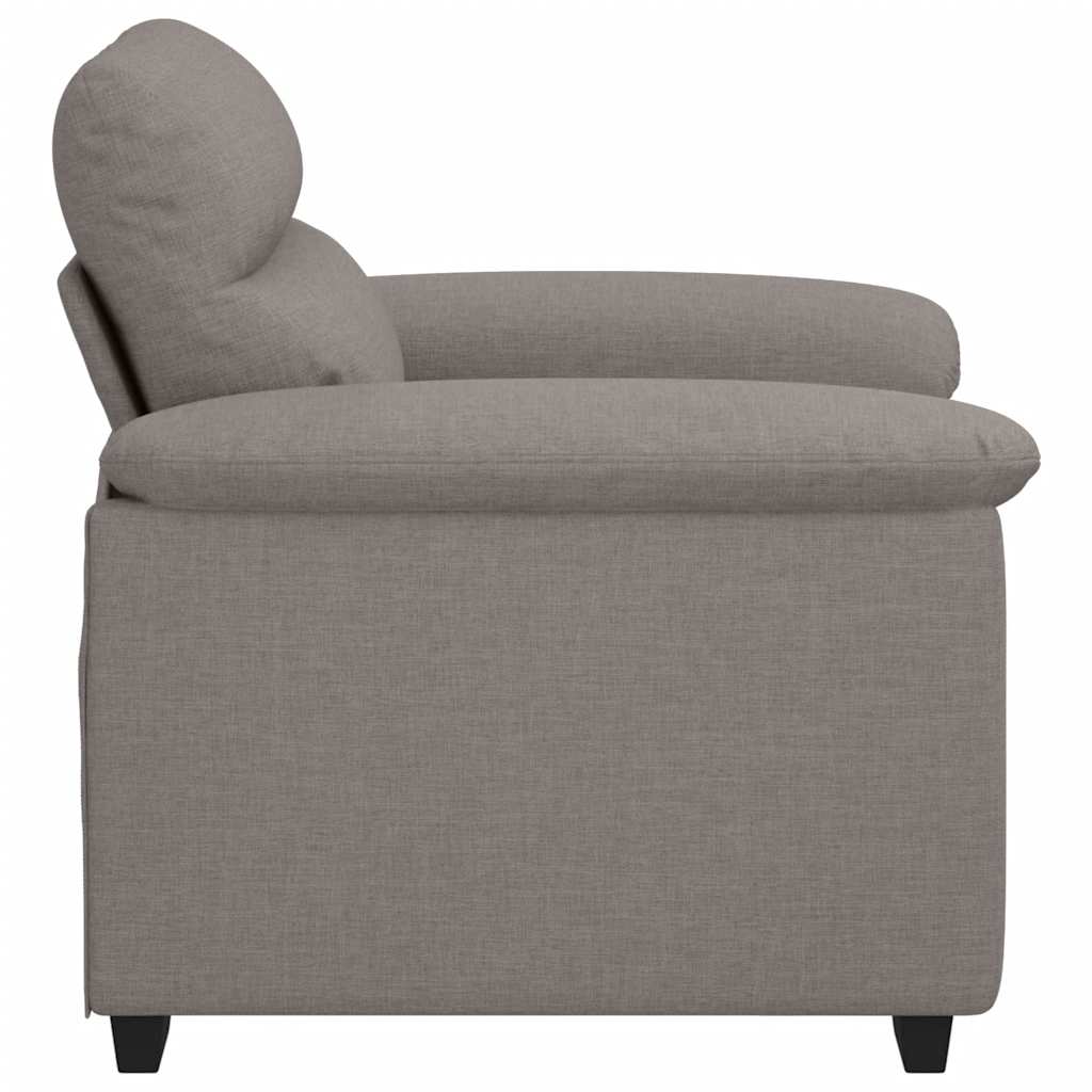 Canapé-fauteuil taupe 100x81x84 cm en tissu - XIOS