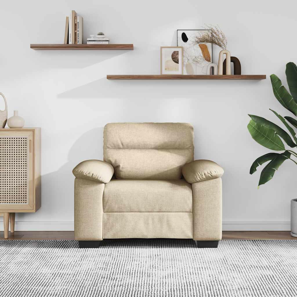 Canapé/Fauteuil crème 100x81x84 cm tissu - XIOS