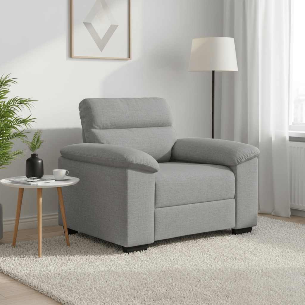 Canapé/Fauteuil Gris Nuage 100x81x84 cm tissu - XIOS