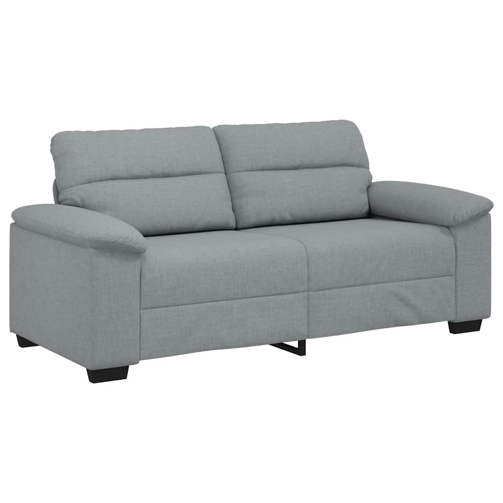 Canapé à 2 places gris clair 140 cm tissu - XIOS
