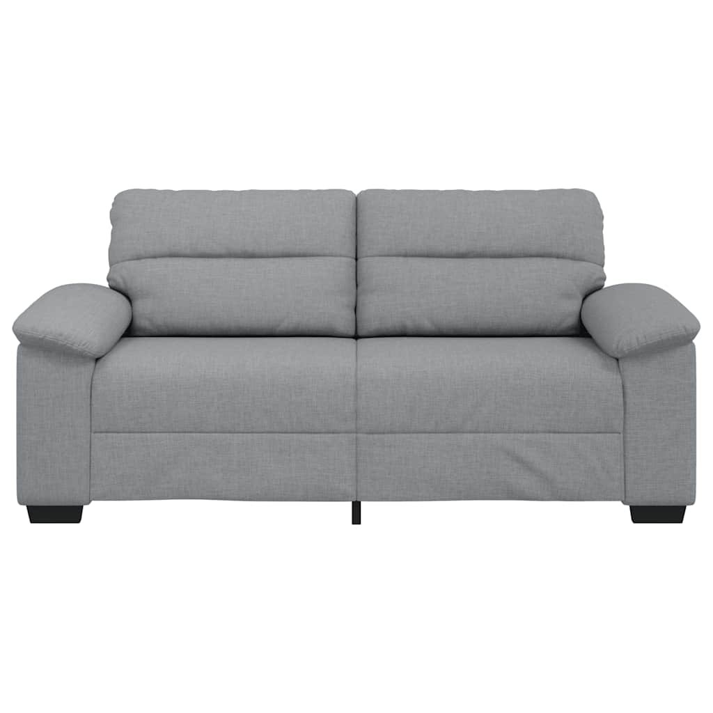 Canapé à 2 places gris clair 140 cm tissu - XIOS