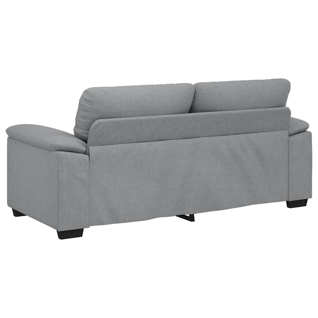 Canapé à 2 places gris clair 140 cm tissu - XIOS