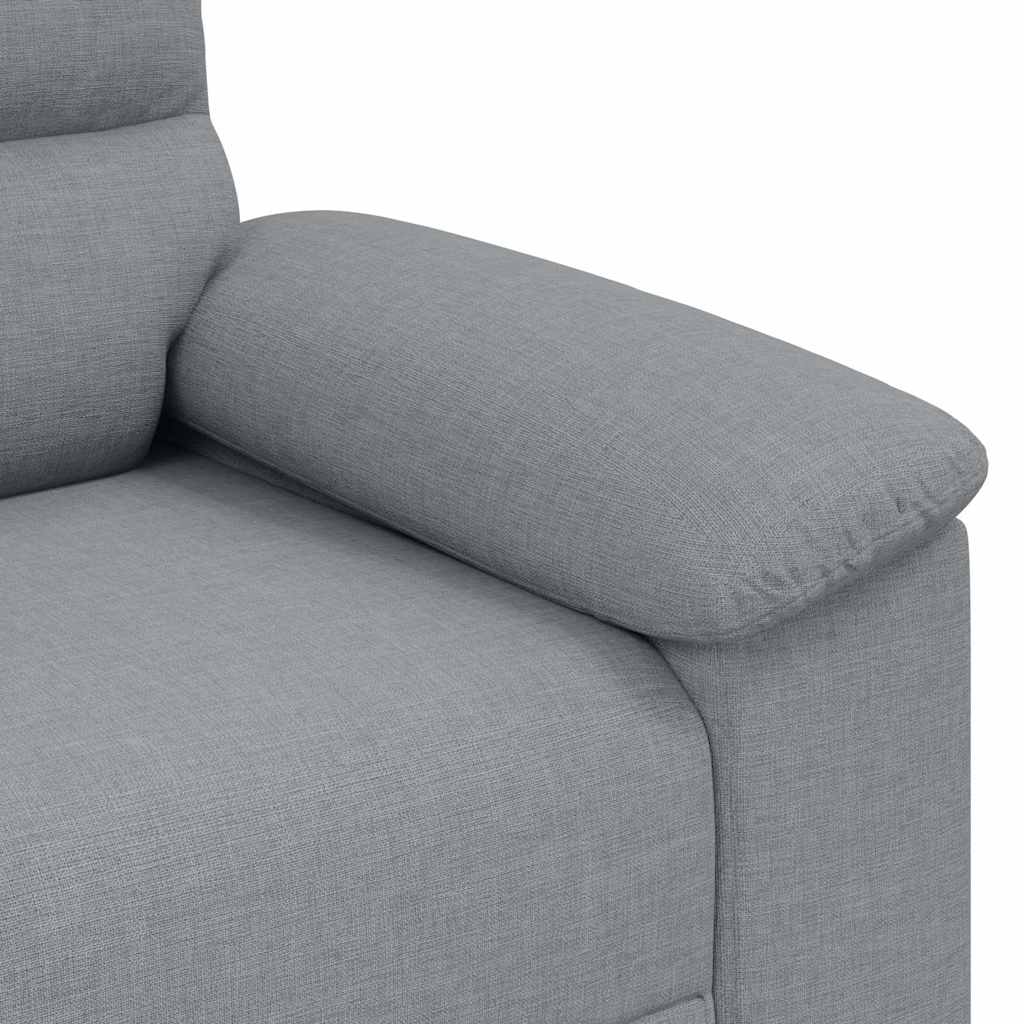 Canapé à 2 places gris clair 140 cm tissu - XIOS