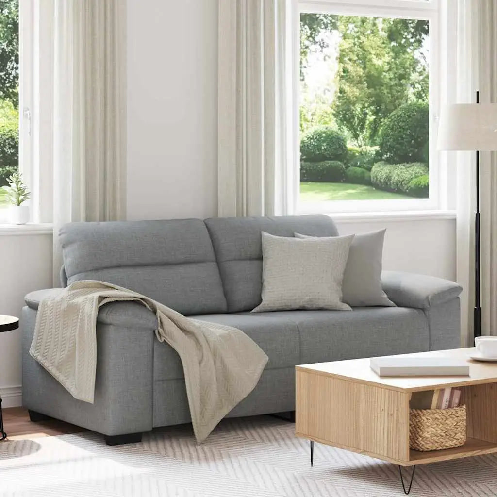 Canapé à 2 places gris clair 180x81x84 cm tissu - XIOS