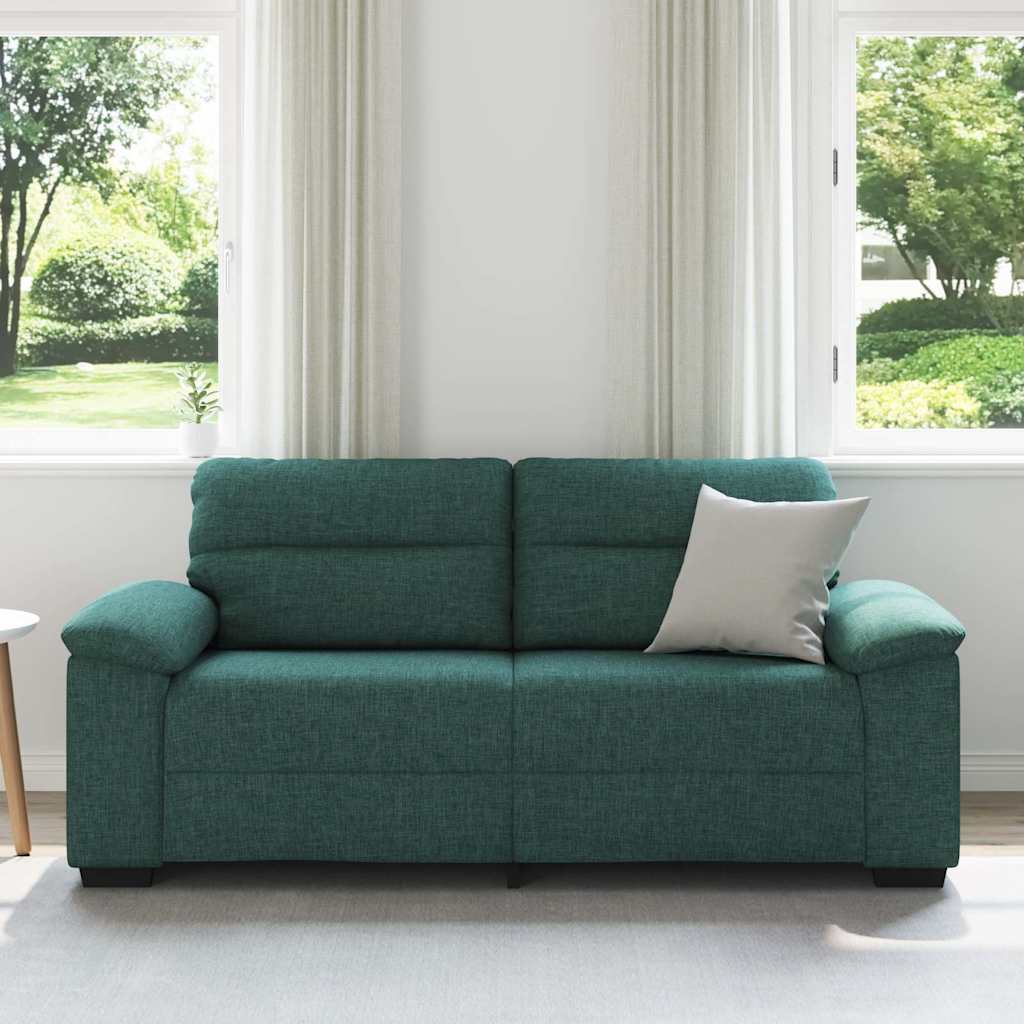 Canapé 2 places vert foncé 180 x 81 x 84 cm en tissu - XIOS