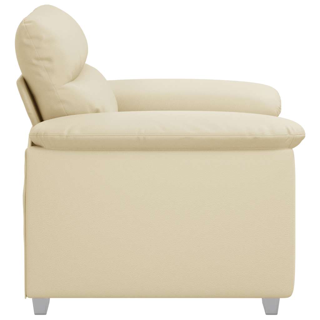 Fauteuil canapé crème 100x81x84 cm en similicuir - XIOS