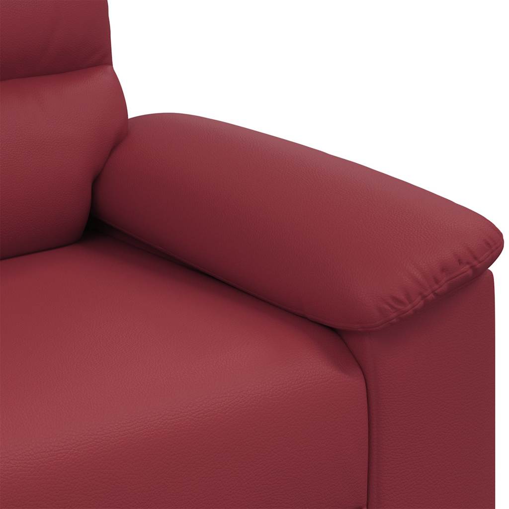 Canapé 2 places rouge bordeaux 160 x 81 x 84 cm en similicuir - XIOS