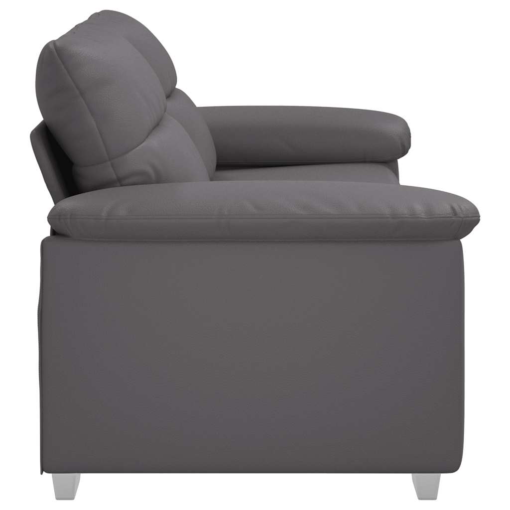 Canapé 2 places gris 180x81x84 cm en similicuir - XIOS