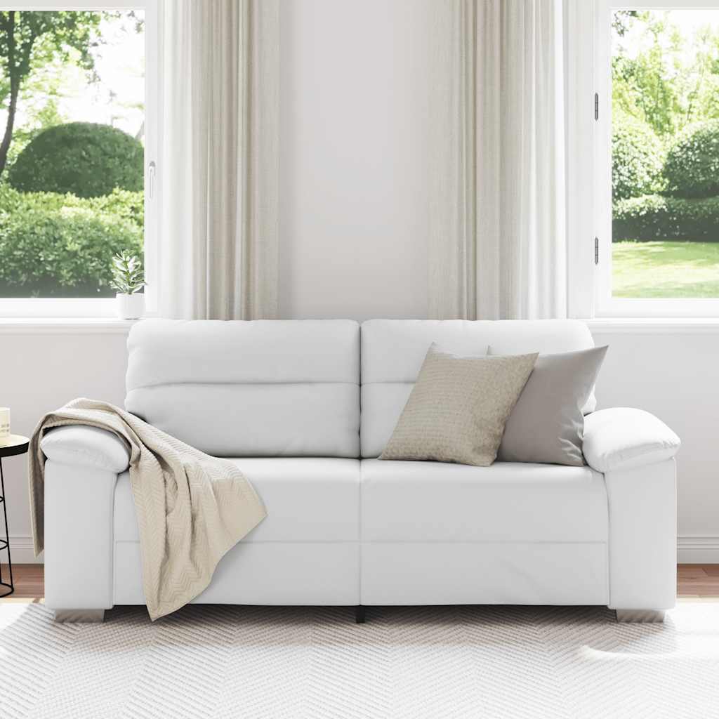 Canapé 2 places blanc 180x81x84 cm en similicuir - XIOS