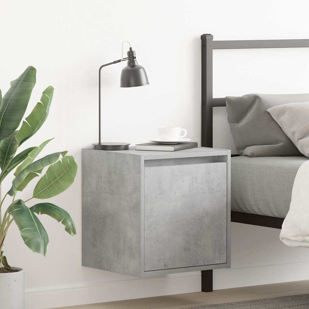 Tables de chevet murales 2 pcs gris béton 38x34x40 cm - XIOS
