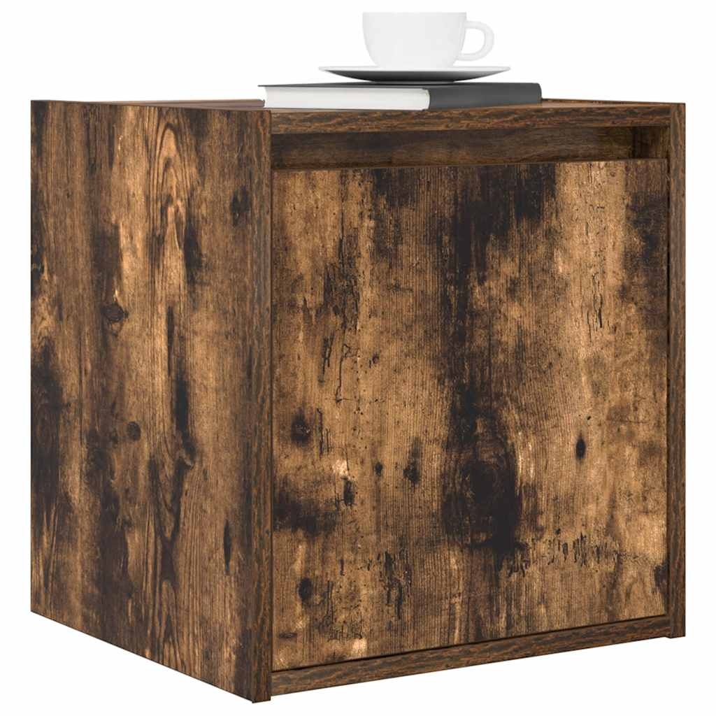 Tables de chevet murales 2 pcs chêne fumé 38x34x40 cm - XIOS