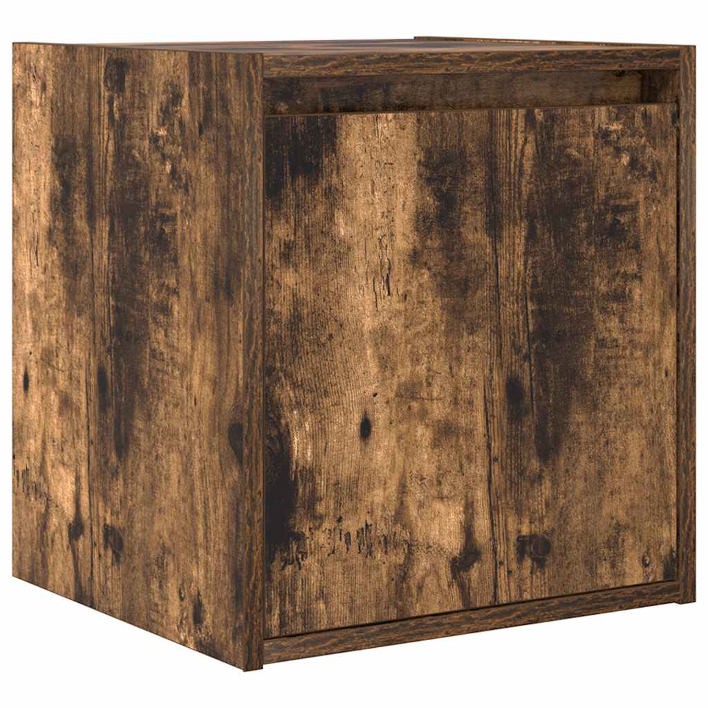 Tables de chevet murales 2 pcs chêne fumé 38x34x40 cm - XIOS