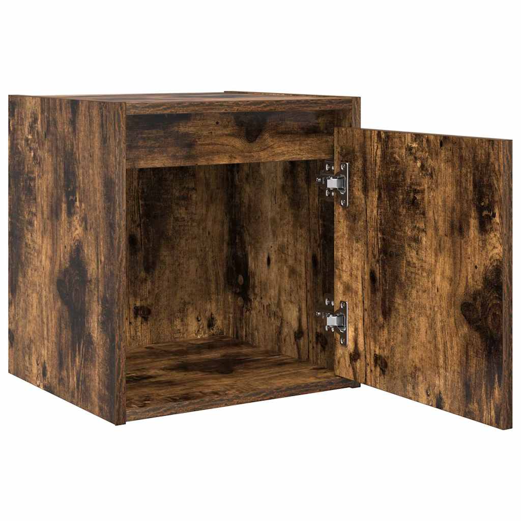 Tables de chevet murales 2 pcs chêne fumé 38x34x40 cm - XIOS