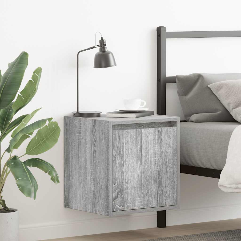 Tables de chevet murales 2 pcs sonoma gris 38x34x40 cm - XIOS