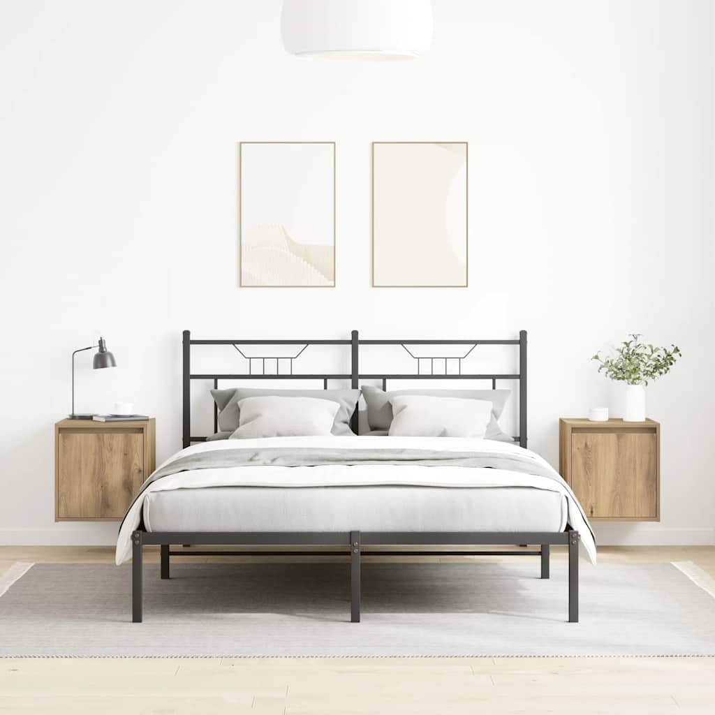 Tables de chevet murales 2 pcs chêne artisanal 38x34x40 cm