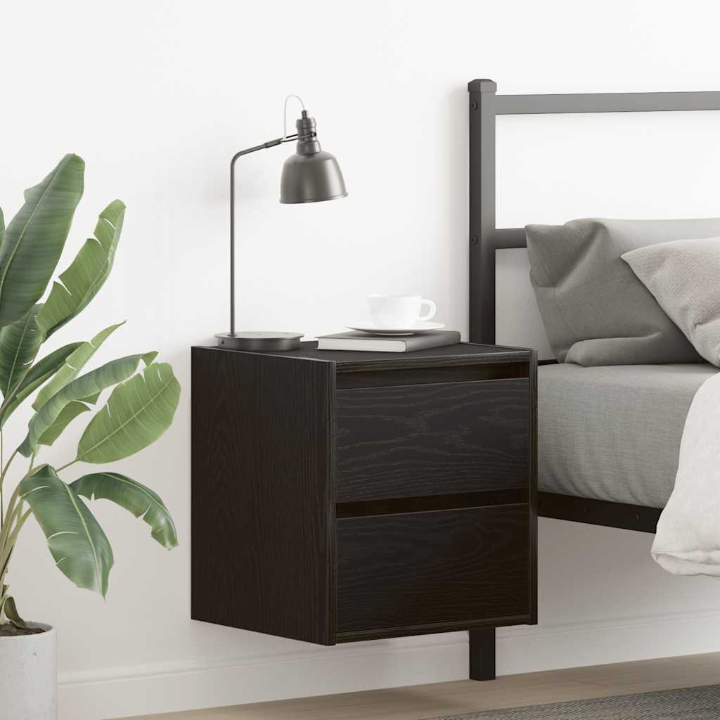 Tables de chevet murales 2 pcs chêne noir 38x34x40 cm - XIOS