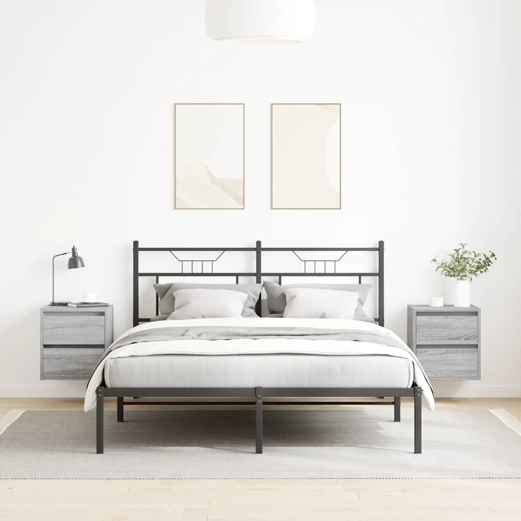 Tables de chevet murales 2 pcs sonoma gris 38x34x40 cm - XIOS