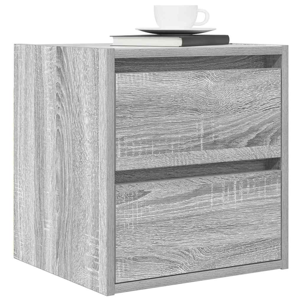 Tables de chevet murales 2 pcs sonoma gris 38x34x40 cm - XIOS
