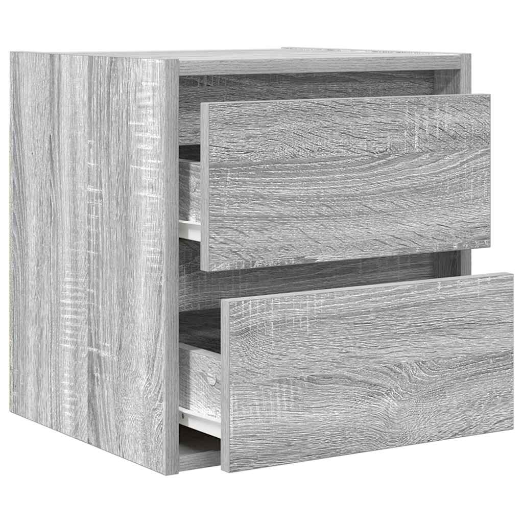 Tables de chevet murales 2 pcs sonoma gris 38x34x40 cm - XIOS