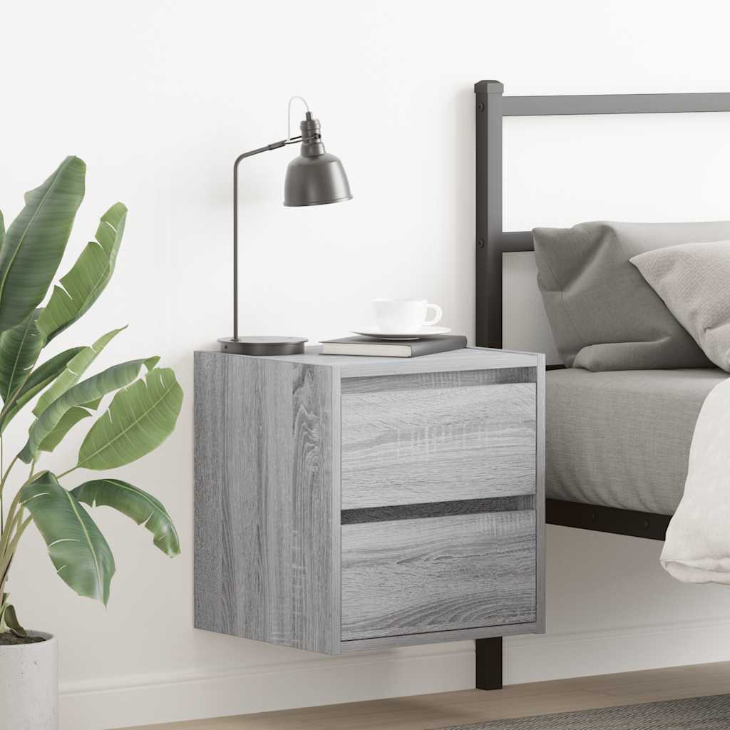 Tables de chevet murales 2 pcs sonoma gris 38x34x40 cm - XIOS