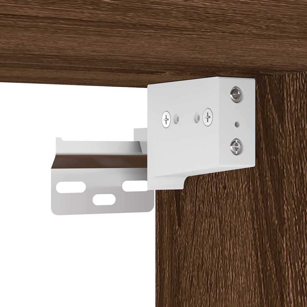 Table de chevet murale chêne marron 38x34x40 cm