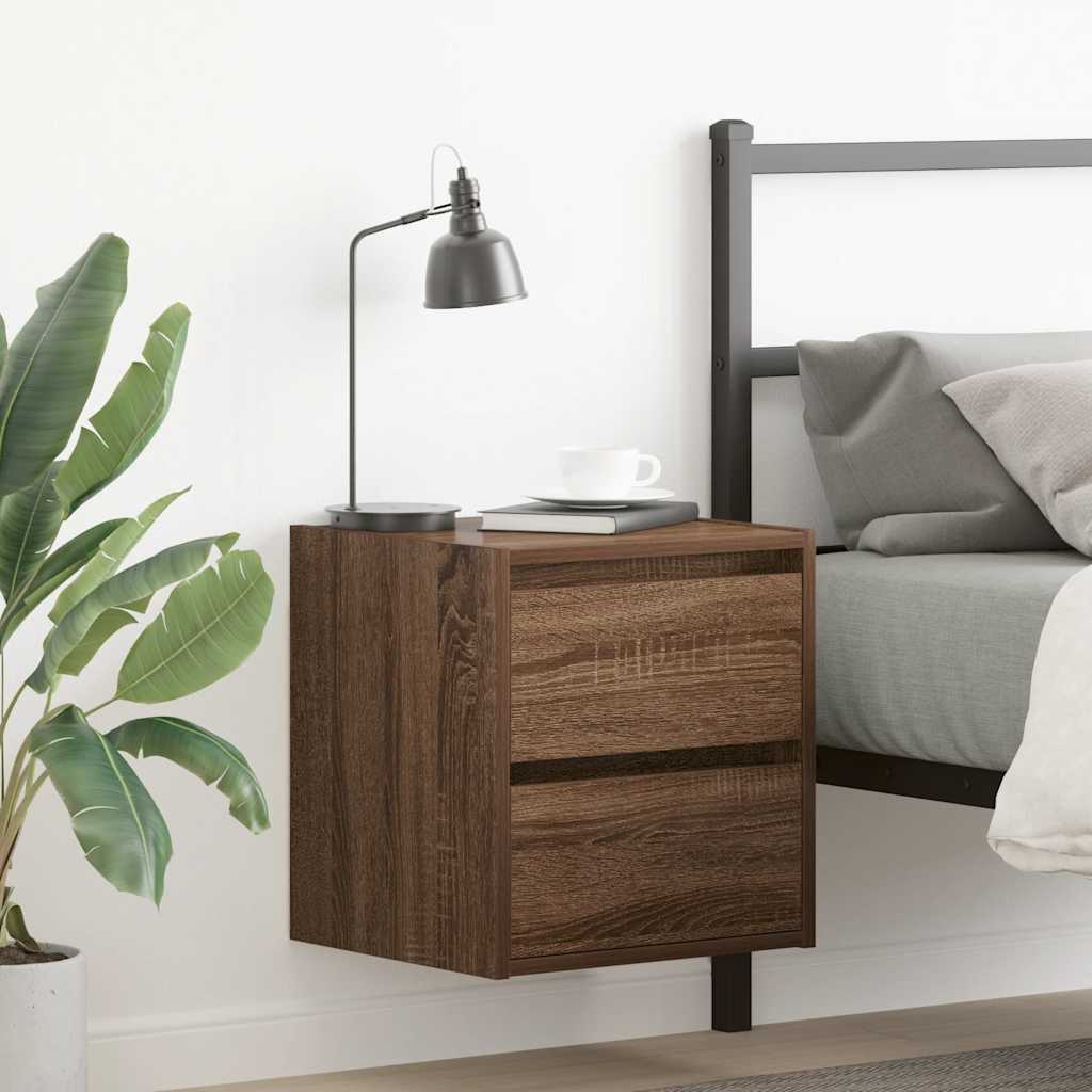Tables de chevet murales 2 pcs chêne marron 38x34x40 cm - XIOS