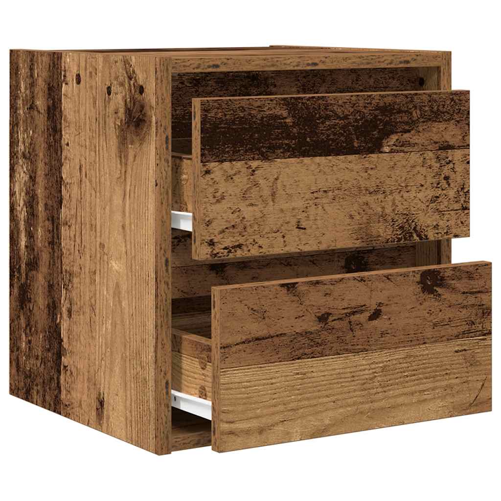 Tables de chevet murales 2 pcs vieux bois 38x34x40 cm - XIOS