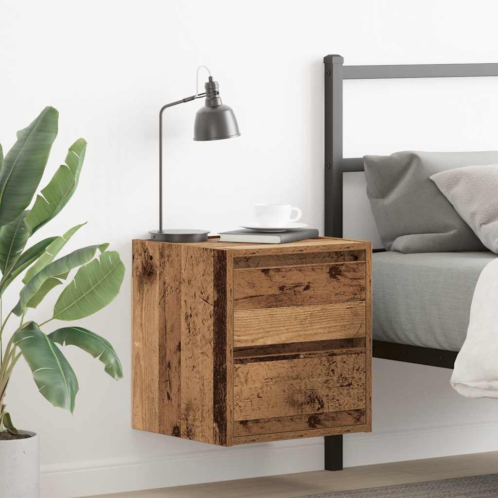 Tables de chevet murales 2 pcs vieux bois 38x34x40 cm - XIOS